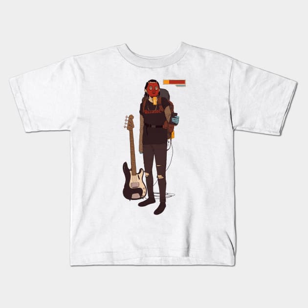 The Bassist Kids T-Shirt by hafaell